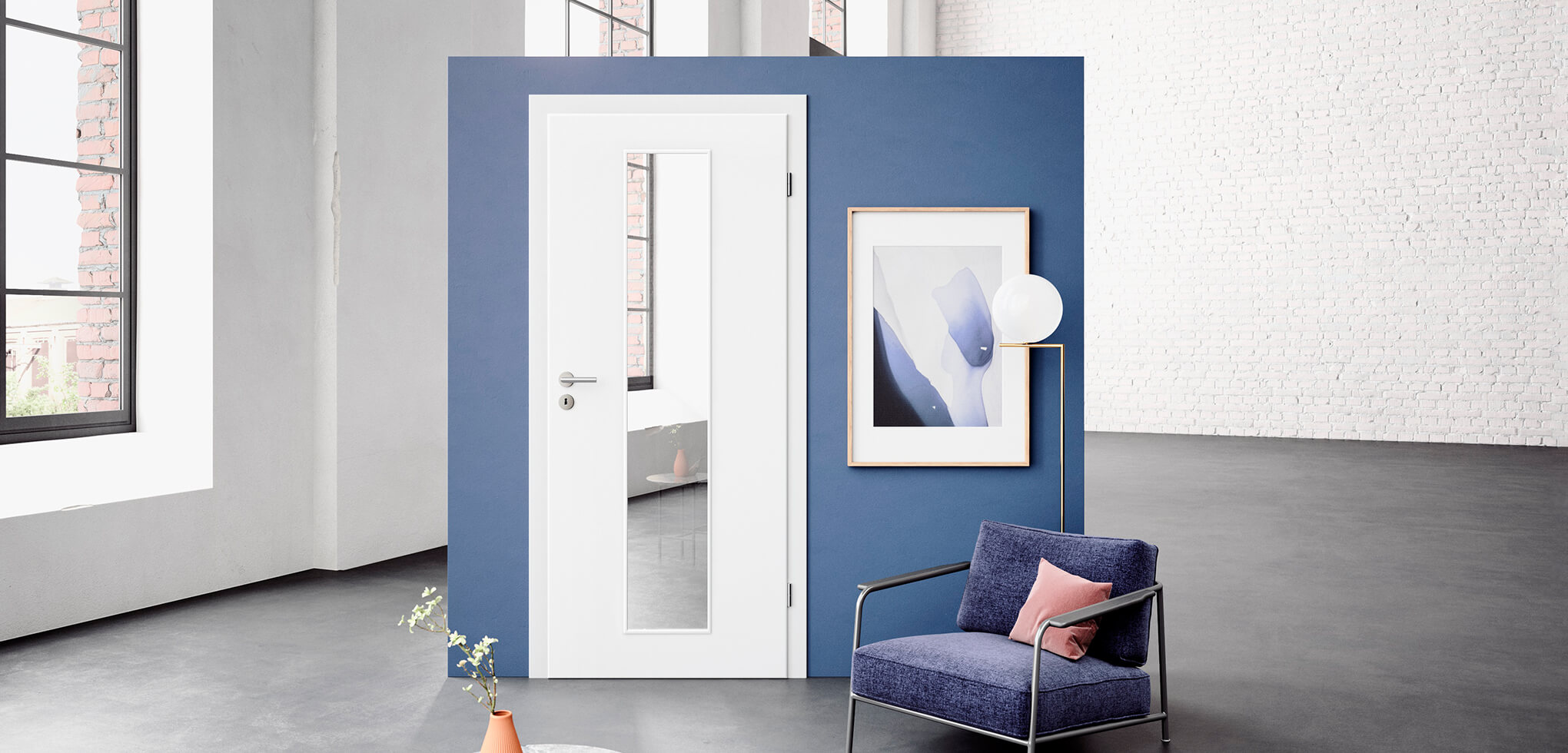 Glatte, schlichte Türen ohne Design – zeitlos für jeden Wohnstil. In Naturweiß, mit Lack- oder CPL-Oberfläche.